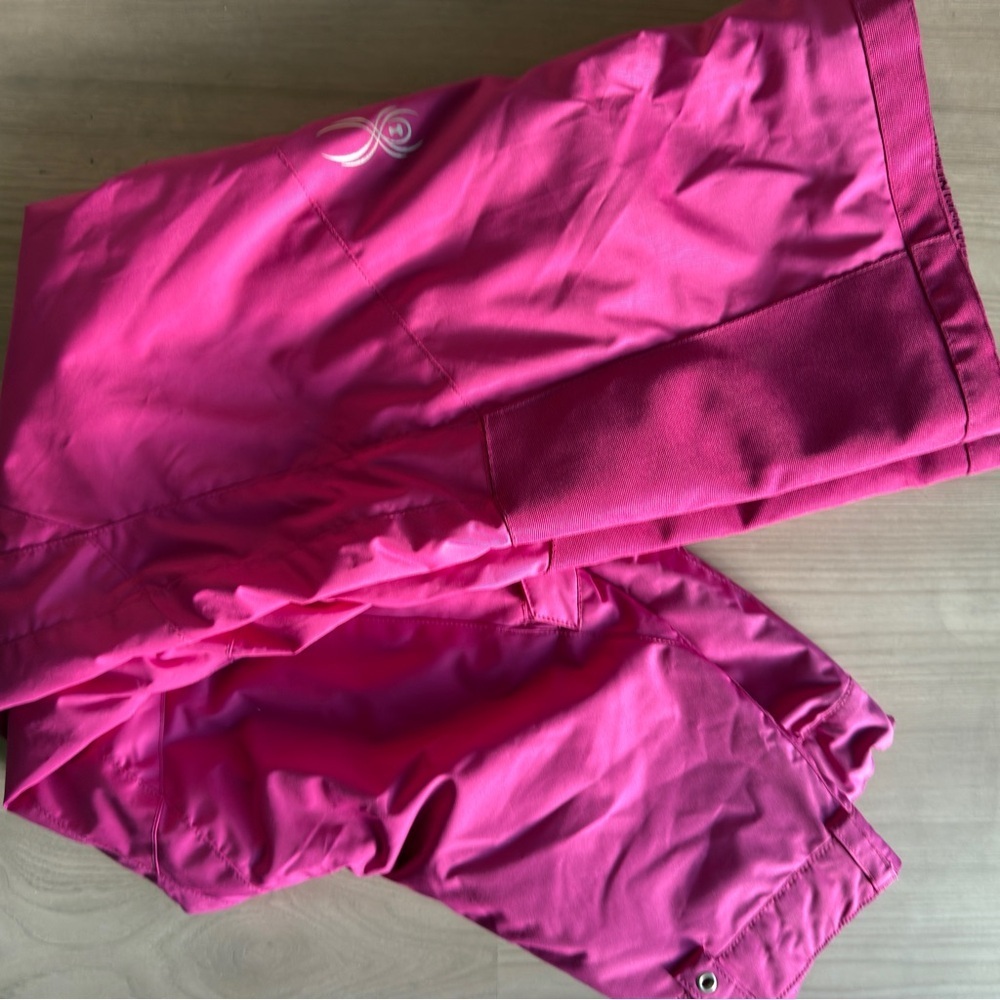 The North Face Pink Reversible Butterfly Patterned Jacket & Spyder Snowpants - Picture 10 of 14